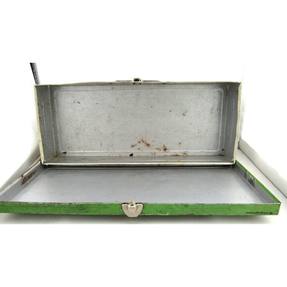 American Tool Chest For Junior Carpenters Metal Toolbox Vintage Toy Aluminum - Picture 10 of 10